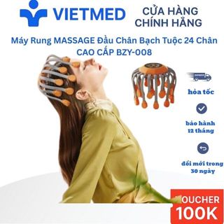 Máy Massage đầu, Máy Rung Mát Xa Đầu Chân Bạch Tuộc 24 Chân Rung Bấm Huyệt Thư Giãn Giảm Căng Thẳng Mệt Mỏi BZY-008