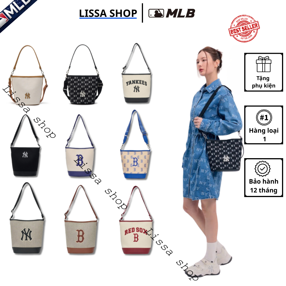   SIÊU CẤP  Túi Bucket ML.B Monogram Big logo canvas Bag New York chất liệu cao cấp 
