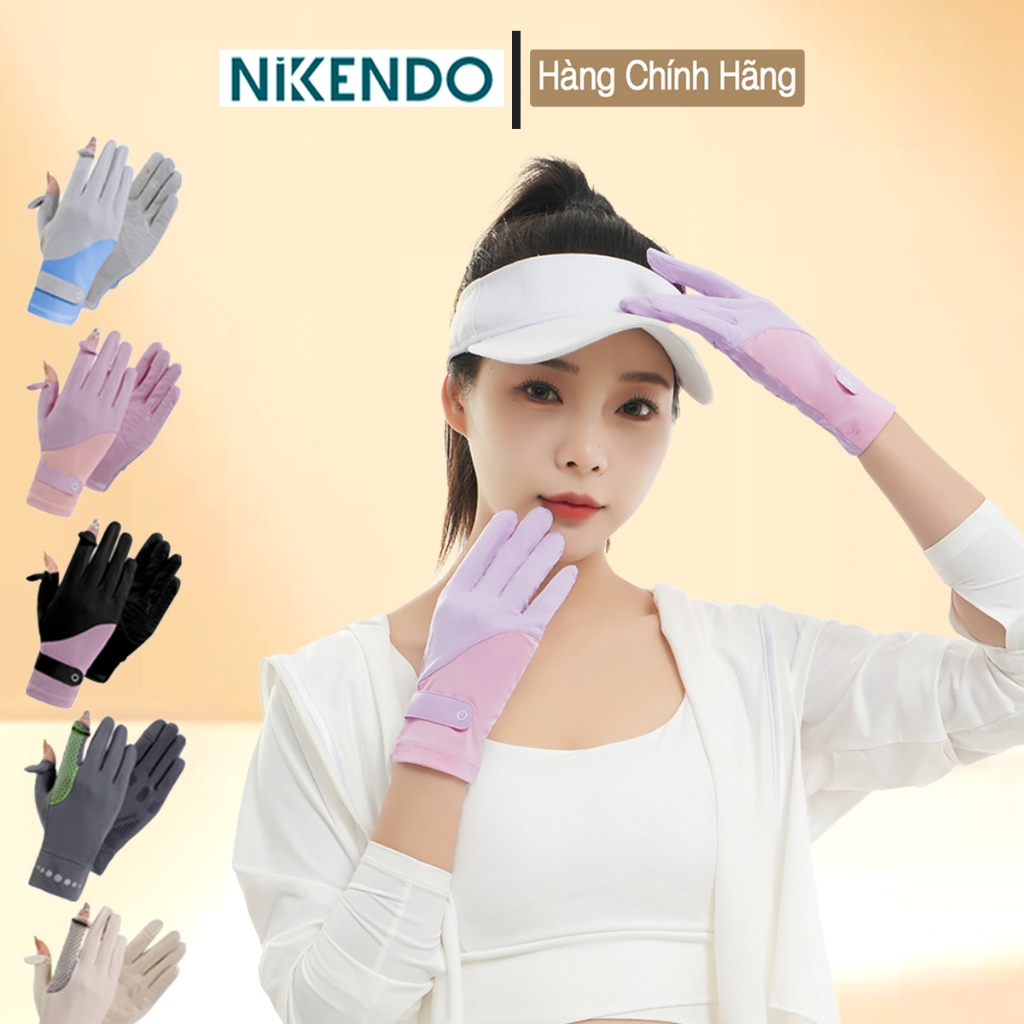 Găng Tay Chống Nắng Hở Ngón Chống Tia UV Găng Tay Lái Xe Chống Trượt Nữ Thoáng Mát