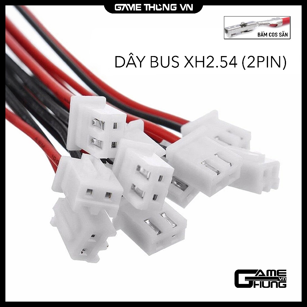 10 Dây Bus XH2.54 2Pin 20cm (Đầu bấm sẵn cos)