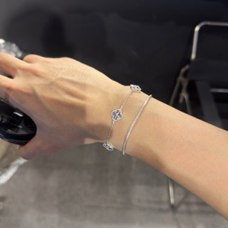  Cặp lắc tay 4 lá mix sợi trơn bóng thiết kế Unisex  Luxury thời thượng - MINA JEWELRY Trang Sức Cao Cấp 