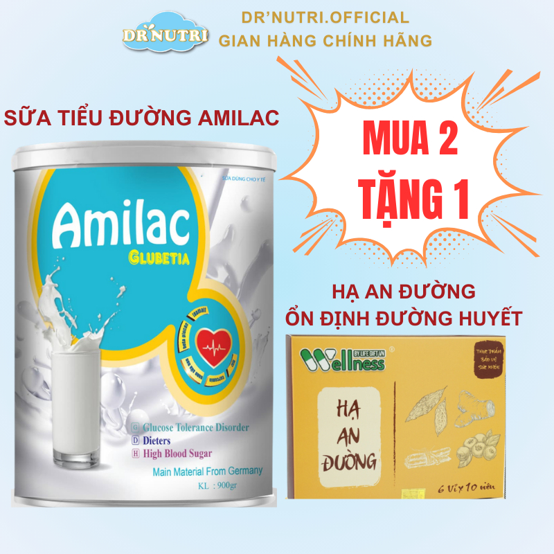 Sữa bột tiểu đường Amilac Glubetia giúp ổn định đường huyết, hỗ trợ tim mạch và xương khớp
