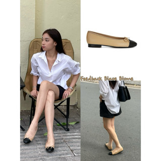 BlaueBlume🦋(Sẵn lẻ size) (Form to lùi 1 sz) Giày bệt nơ dupe C.N đơn giản