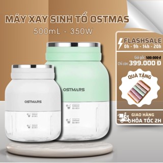 Máy Xay Sinh Tố Ostmars Cầm Tay Mini Sạc Tích Điện 10 Lưỡi Dao Đa Năng Nhỏ Gọn Dung Tích 500ml Đa Năng