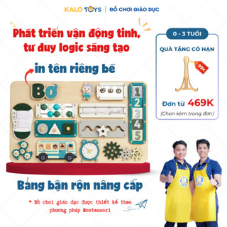 [HỎA TỐC] Bảng bận rộn IN TÊN RIÊNG, đồ chơi Montessori cho bé 0-3 tuổi phát triển trí tuệ, vận động tinh BB51 Kalotoys