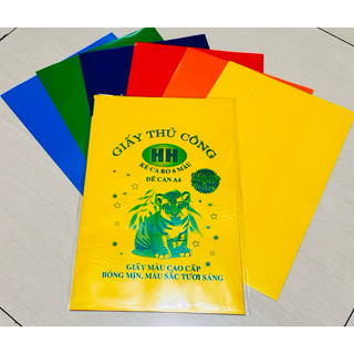 Giấy Thủ Công Decal A4 (1 Túi /6 màu, có sẵn keo dính)