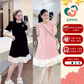Váy Bầu Babydoll công sở siêu xinh đi tiệc dáng dài đẹp thời trang cao cấp mùa hè mẫu mới 2025