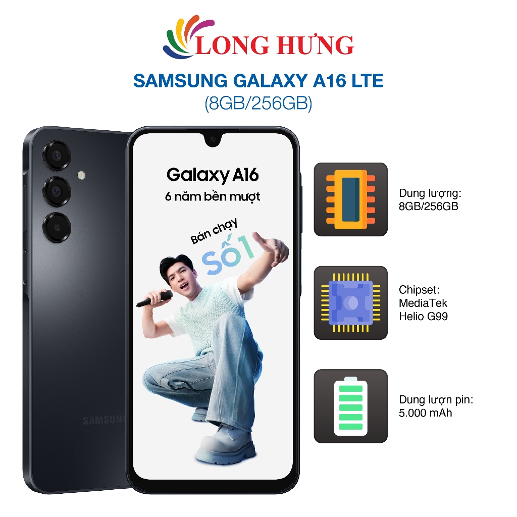 Điện thoại Samsung Galaxy A16 LTE (8GB/256GB) - Hàng chính hãng