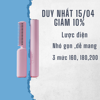 Lược Điện Chải Tóc Không Dây Siêu Thẳng 3 Mức Nhiệt Tạo Kiểu Chuyên Nghiệp 3 Trong 1 Kiêm Máy Uốn Duỗi Ép Tóc Siêu Tốc