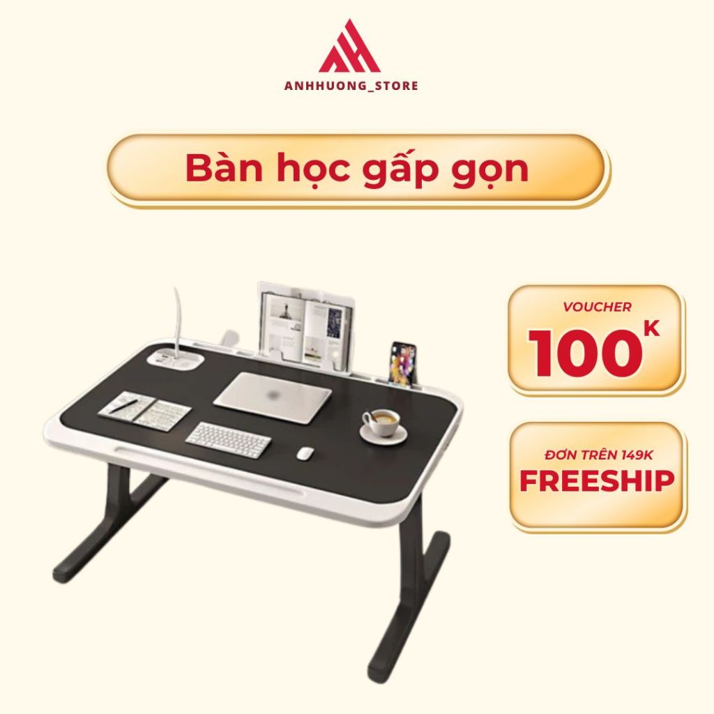 Bàn Học Sinh Viên Gấp Gọn Didooglt Bàn Làm Việc Ngồi Bệt Kèm Theo Đèn Chống Cận Để LapTop