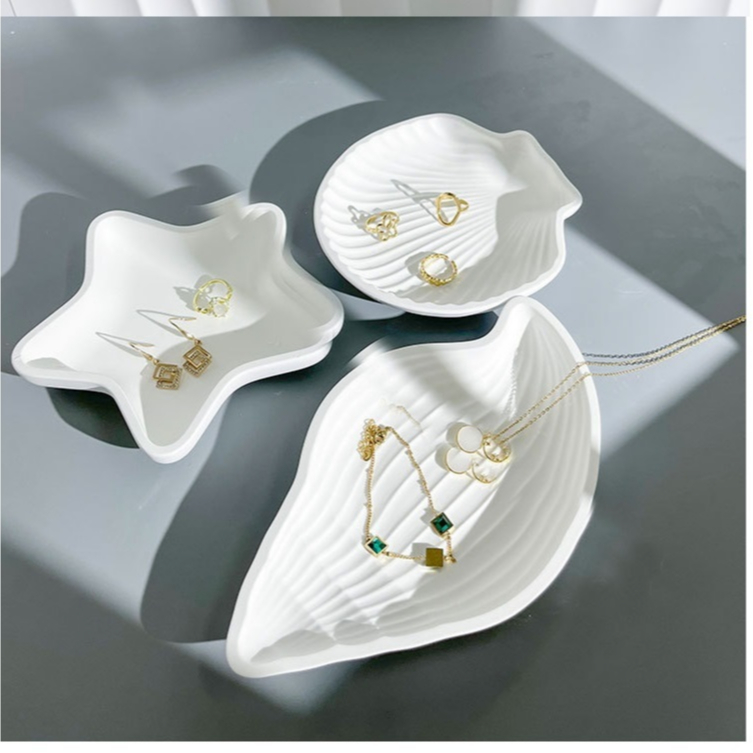 Khay Thạch Cao Hình Ốc 406 Cao Cấp Decor đựng đồ Trang trí, Trang sức, Chụp ảnh sản phẩm
