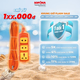 Ổ cắm điện ổ điện SOPOKA T3000W 4S công suất lớn siêu chịu tải
