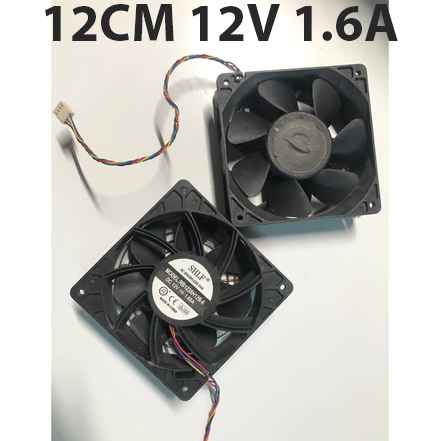 [12cm] Quạt 12cm 12V có jack cắm công suất cao 1.6A