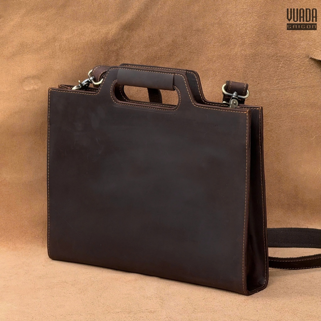 [ DA BÒ THẬT 100% ] TÚI DOANH NHÂN DA BÒ CAO CẤP CSD112