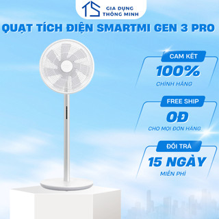 Quạt tích điện Smartmi Gen 3 pro 5200mAh có pin sạc và Remote cầm tay điều khiển trên app