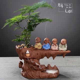  Thác Khói Trầm Hương Chảy Ngược Tiểu Cảnh Cùng 4 Chú Tiểu 