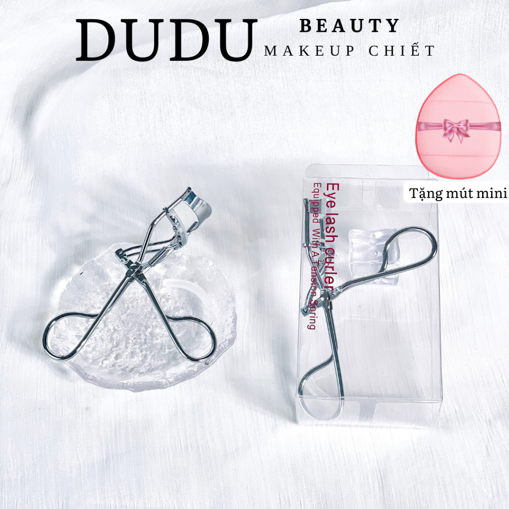 Kẹp Bấm Mi Eyelash Curler Siêu Cong HALOMI Bằng Inox Tặng Kèm 1 đệm