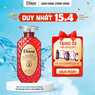 Dầu gội đầu làm phồng tóc hỗ trợ mọc tóc dưỡng tóc phục hồi Moist Diane Extra Volume & Scalp 450ml