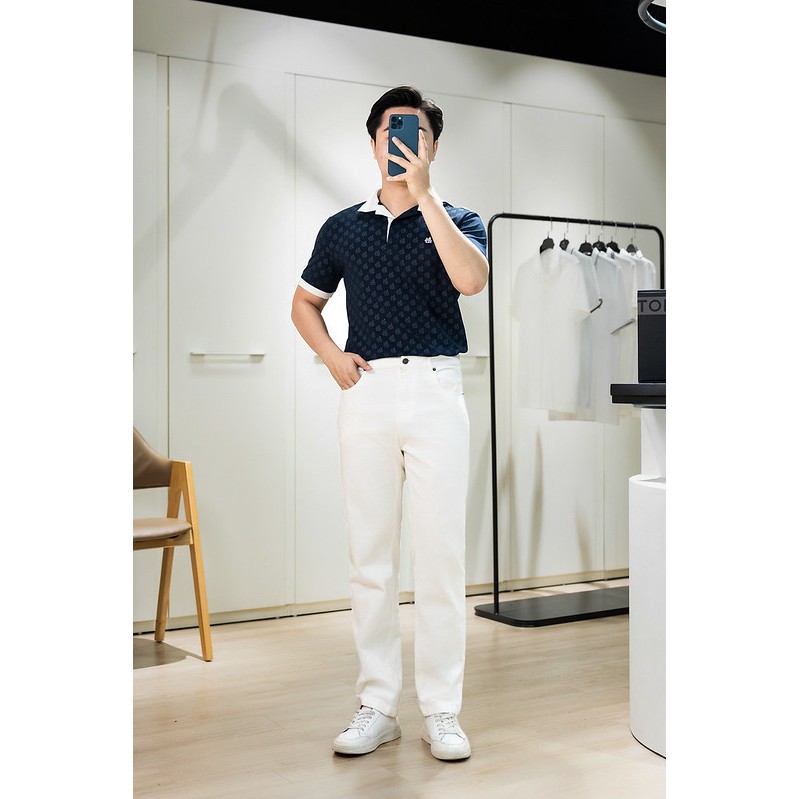 Áo polo nam TORANO MONOGRAM POLO in tràn họa tiết, chất thoáng khí, thoải mái, thanh lịch, sang trọng GSTP051 | BigBuy360 - bigbuy360.vn