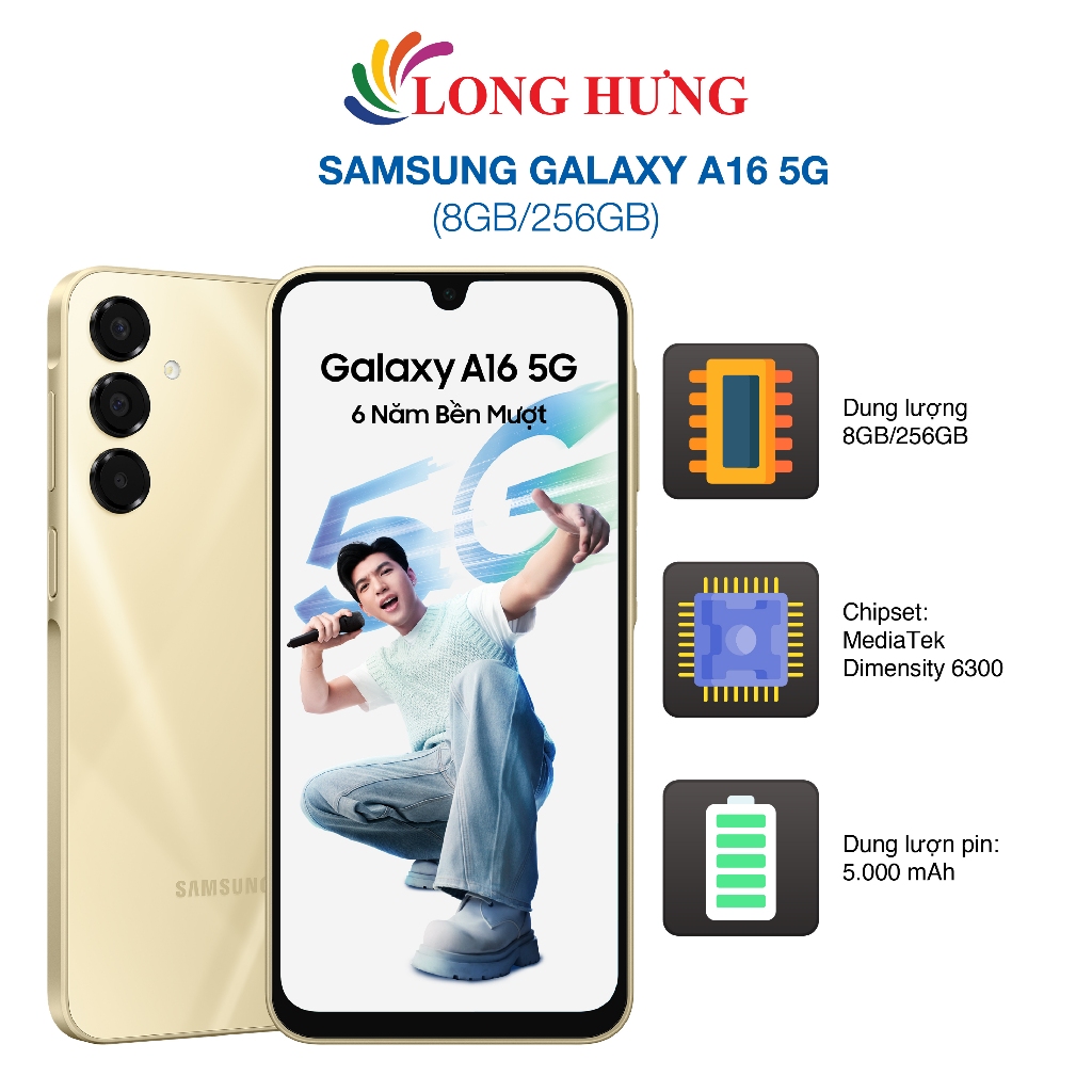 Điện thoại Samsung Galaxy A16 5G (8GB/256GB) - Hàng chính hãng