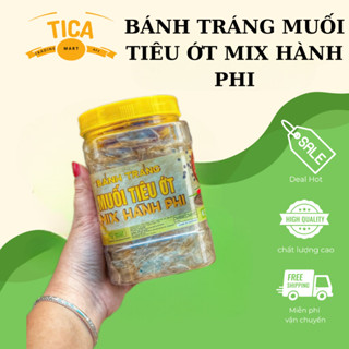 Bánh Tráng Muối Ớt Tiêu Mix Hành Phi Siêu Ngon - Tica Mart