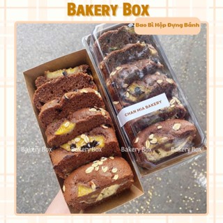 100 Hộp Giấy Kraft Chữ Nhật Đựng Bánh Custard, Bánh Bông Lan Trứng Muối (E1985)