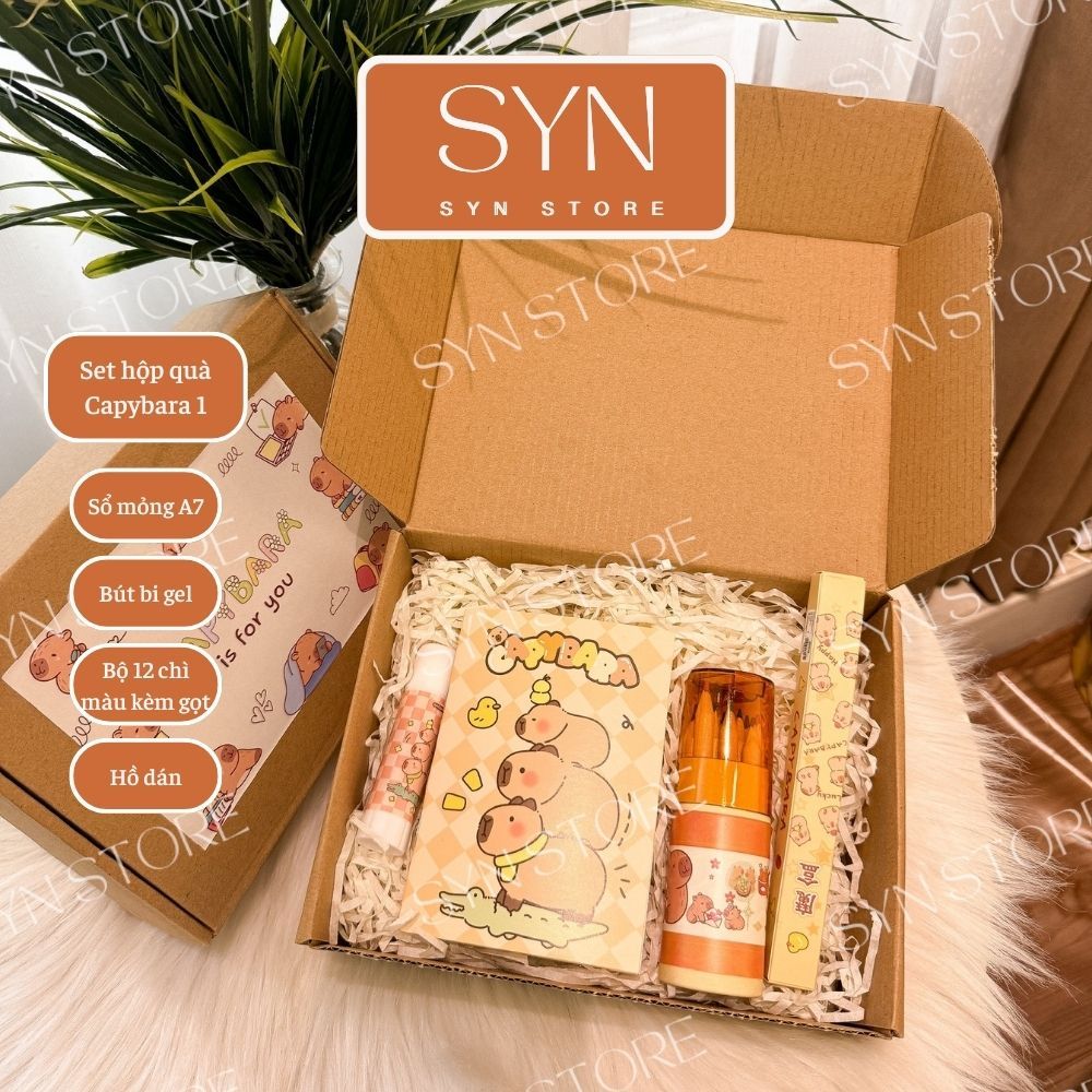 Quà tặng cuối kì cho bé Capybara, quà tặng đầu xuân, quà Tết tặng học sinh, trẻ em, quà tặng bạn gái