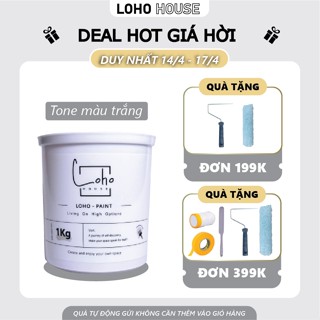 Sơn tường Loho House tone màu trắng | Lon sơn 1kg - Sơn nước nội thất cao cấp Loho-paint