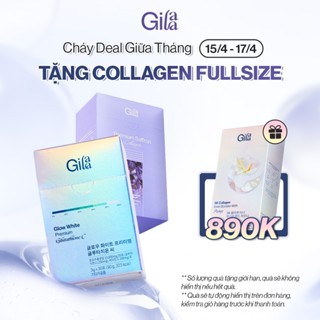 Combo Căng Bóng Trắng Sáng Da Bột Ngậm Glutathione C (3g x 30 gói) và Bột Uống Collagen Gilaa (2g x 60 gói)