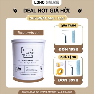 Sơn tường Loho House tone màu be | Lon sơn 1kg - Sơn nước nội thất cao cấp Loho-paint
