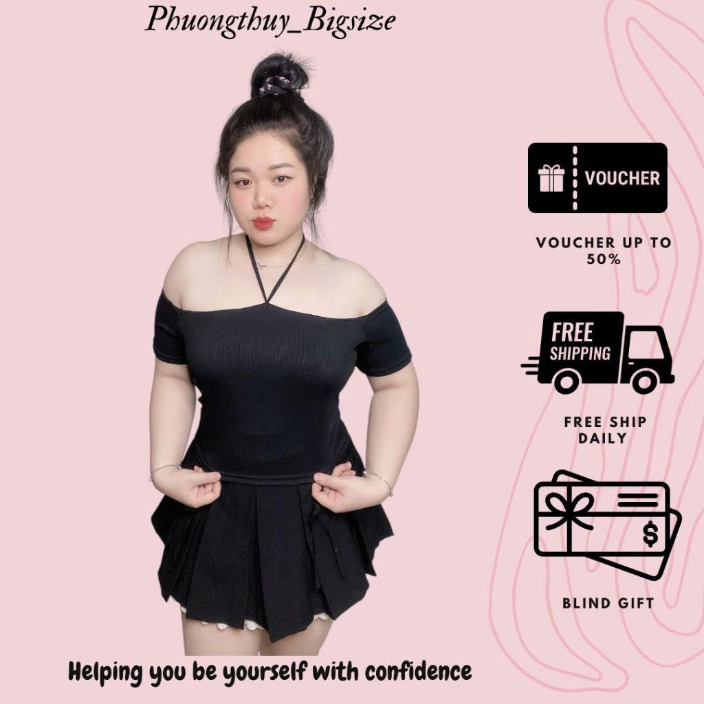 Áo yếm lá cột dây form croptop nữ bigsize - A68