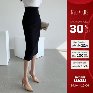 Chân váy bút chì GYOMADE® dáng dài công sở phong cách Hàn Quốc nhiều màu | GV001