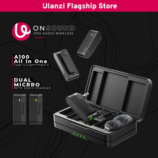 Ulanzi A100 - Micro cài áo thu âm cho điện thoại máy ảnh  Plug and Play 20M chính hãng