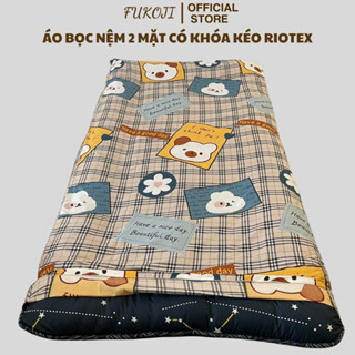 Vỏ Bọc Nệm Topper 2 Mặt Có Khóa Kéo RioTex, Kích Thước 1mx2m, 1m2x2m, 1m4x2m, 1m6x2m, 1m8x2m