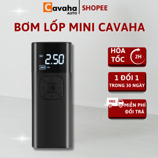 Máy Bơm Lốp Ô Tô Mini Cầm Tay Chính Hãng Có Màn Hình Điện Tử Kiêm Sạc Dự Phòng Siêu Khỏe - Cavaha Auto