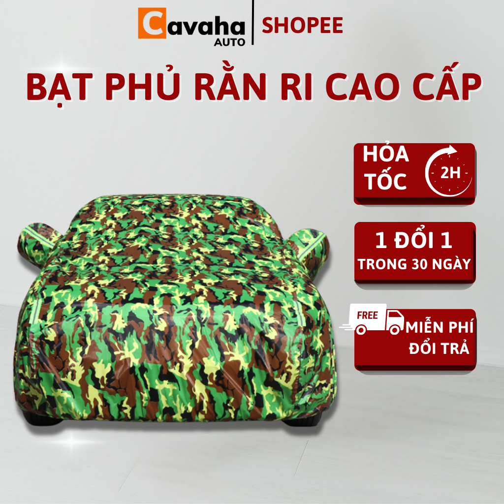 Bạt Phủ Ô Tô Rằn Ri Vải Dù Cao Cấp Dày Dặn, Chịu Nhiệt Tốt Phù Hợp Với Mọi Dòng Xe Từ 4 – 7 Chỗ Và Bán Tải