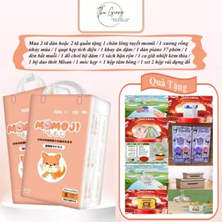 Combo 2 Tã quần/Dán Momoji Nhật Bản, thoáng khí, thoát ẩm tốt giúp da bé sơ sinh khô thoáng dài lâu