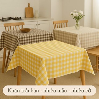  Khăn trải bàn CARO VẢI GAI CANVAS phong cách hiện đại dễ sử dụng 