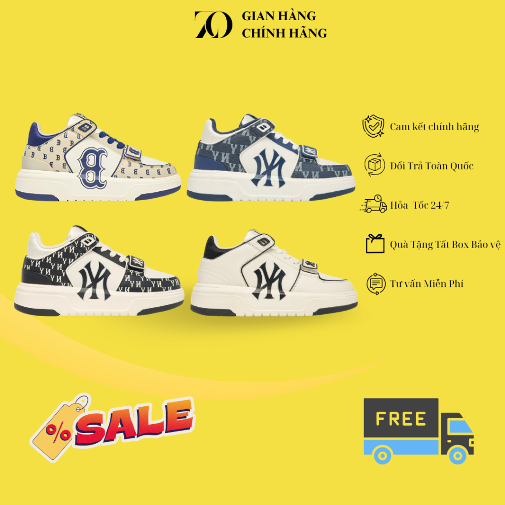 [ Hàng Chính Hãng ] Giày MLB Chunky Liner Mid Monogram NY Full Box
