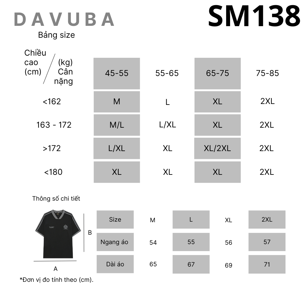 DAVUBA - [Deal Mở Bán] Áo Thun Jersey Tee Waffle nam nữ cộc tay SM138 | BigBuy360 - bigbuy360.vn