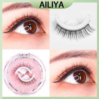  Lông Mi Giả AILIYA Có Sẵn Keo Tự Dính 3D Có Thể Tái Sử Dụng Tự Nhiên Mảnh Đen Linh Hoạt 