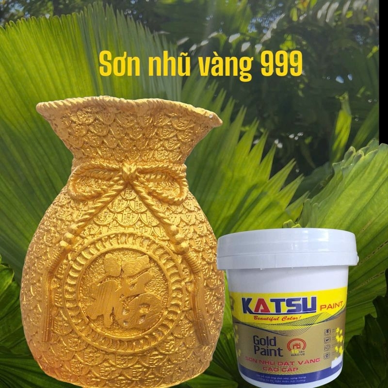 [ HÀNG CHÍNH HÃNG-1KG] SƠN NHŨ VÀNG 999 KATSU NGOẠI THẤT