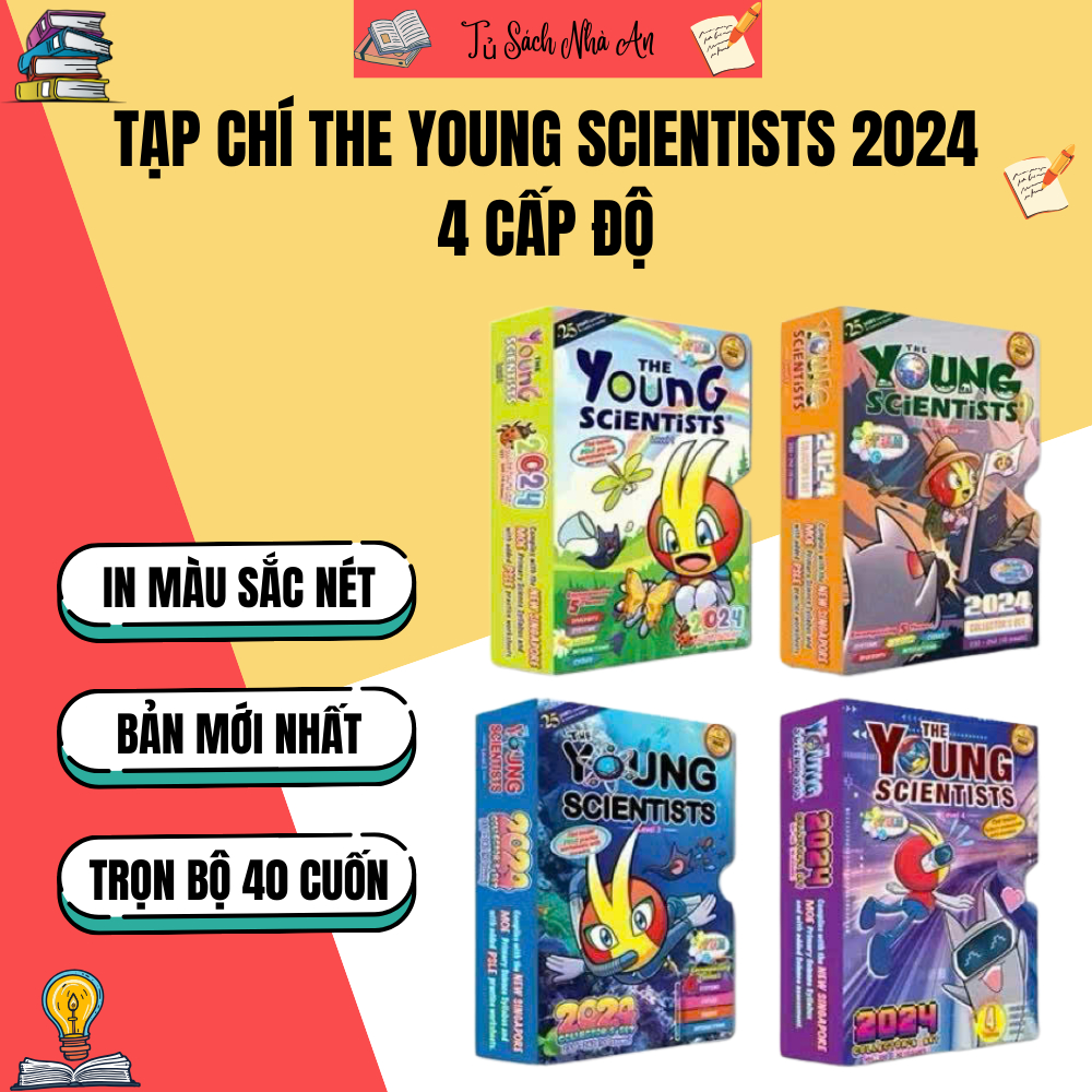 Sách - Tạp chí The Young Scientists 2024 – Combo 4 Cấp độ (bản mới nhất)