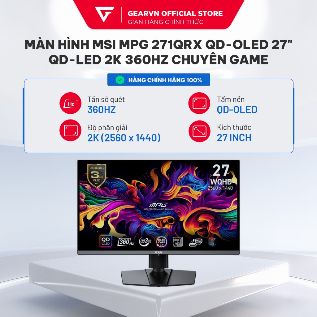 Màn hình MSI MPG 271QRX QD-OLED 27" QD-LED 2K 360Hz chuyên game