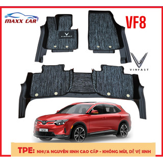  VF8 - Thảm nhựa lót sàn MAXXCAR cho xe VINFAST VF8 nhựa TPE đúc nguyên khối 5D tràn viền cao cấp. 