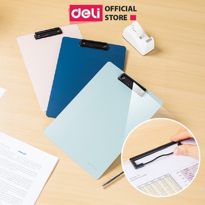 Bìa Trình Ký A4 Deli Bìa Nhựa Kẹp Giấy Tờ Tài Liệu Hồ Sơ 3 Màu Pastel Phù Hợp Học Tập Và Làm Việc