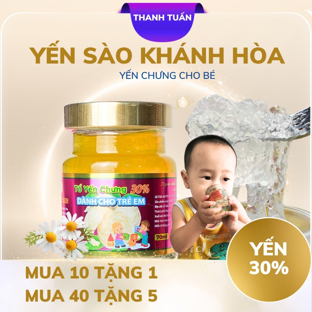 Yến Sào Cho Bé Khánh Hòa, Yến Chưng Kids Nguyên Chất Chính Hãng 30% Tăng Cường Sức Khỏe Cam Kết Chất
