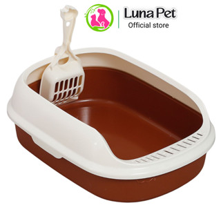Khay vệ sinh cho mèo giá rẻ tặng kèm xẻng xúc Lunapet KM04