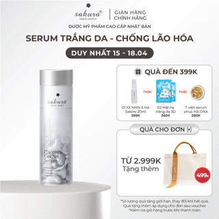 Serum dưỡng trắng da chống lão hóa tinh chất nhau thai cừu Sakura Placenta COQ10 40 viên