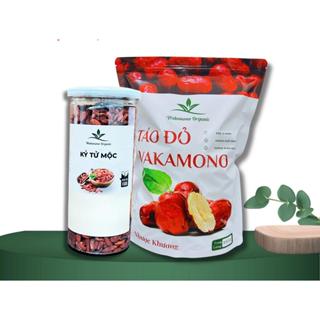 Combo 1kg táo đỏ nhược khương size trung 200 - 220 quả/kg, kỷ tử Ninh Hạ
